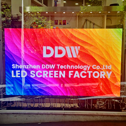 Holographic led film screen for Retail Store in Greece